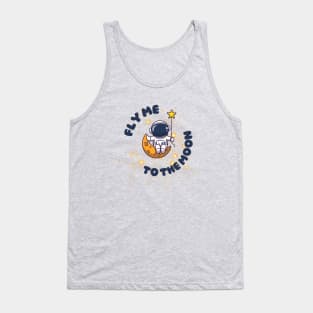 Fly me to the moon astronaut draw Tank Top
